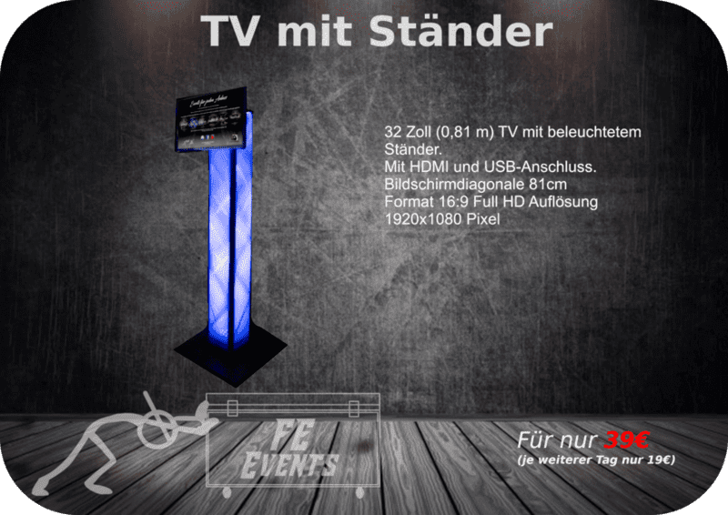 TV mit Ständer mieten