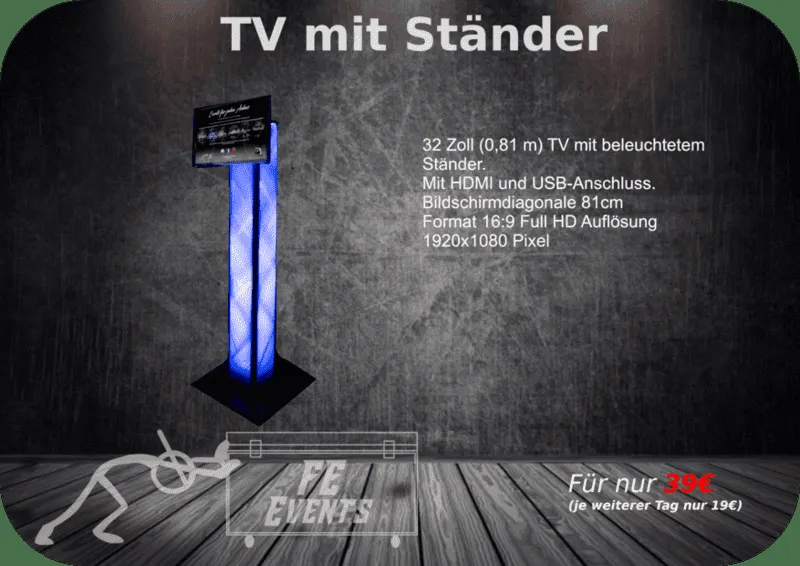 TV mit Ständer mieten