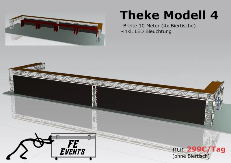 Theke mit LED-Beleuchtung – Beispiel